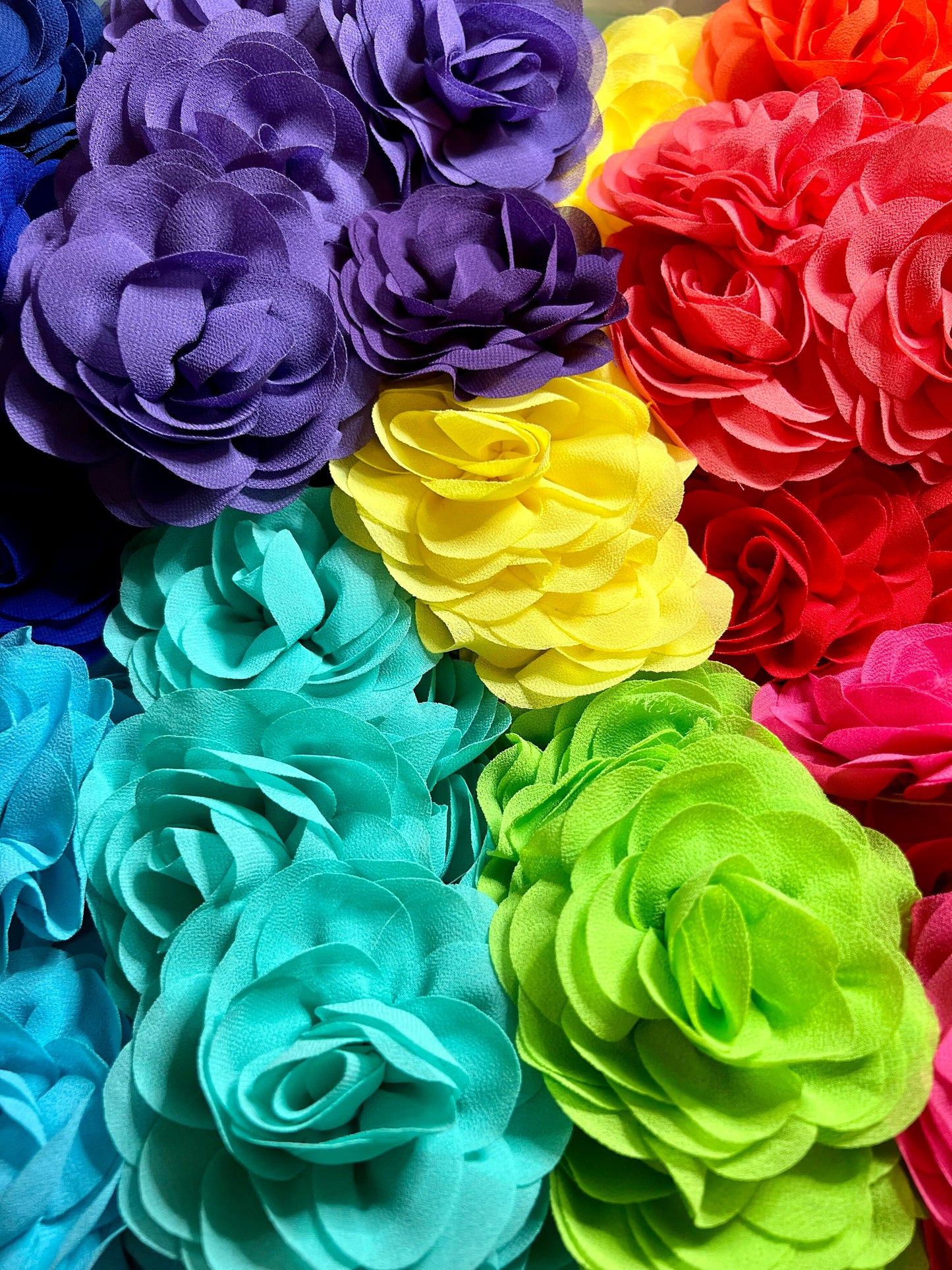 3.15" Chiffon Silk Rosettes