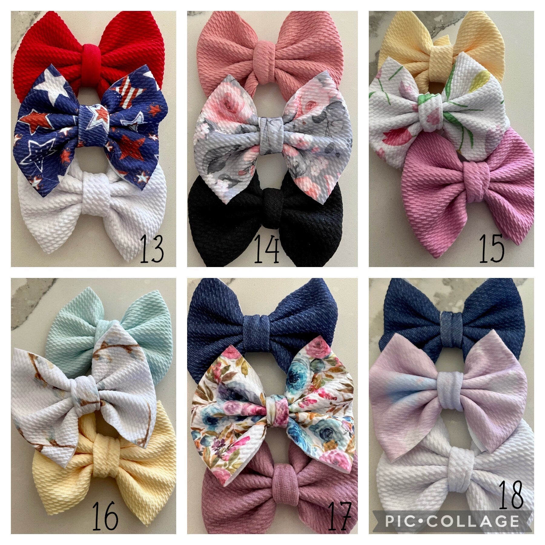 4" Liverpool bullet fabric hair bow trio