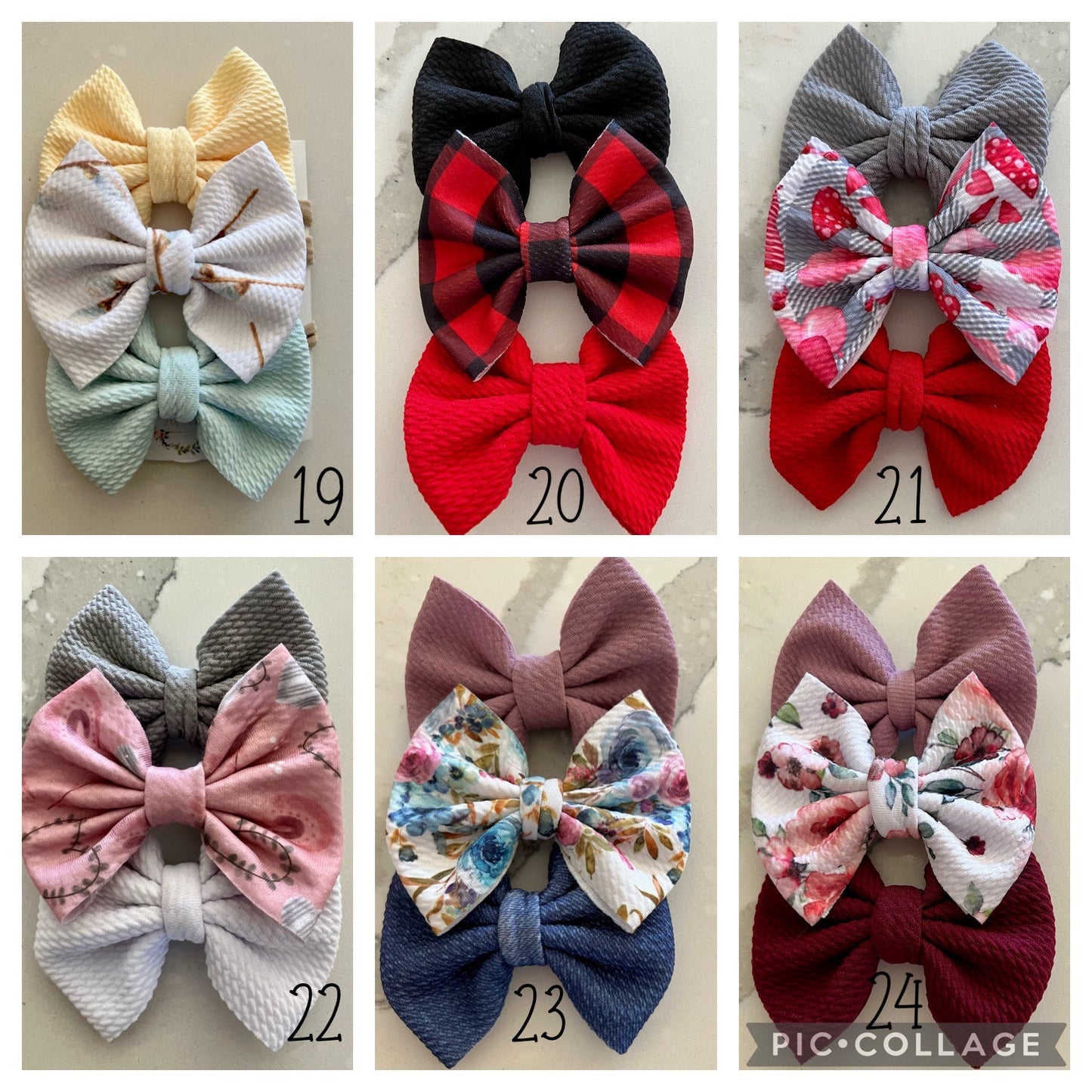 4" Liverpool bullet fabric hair bow trio