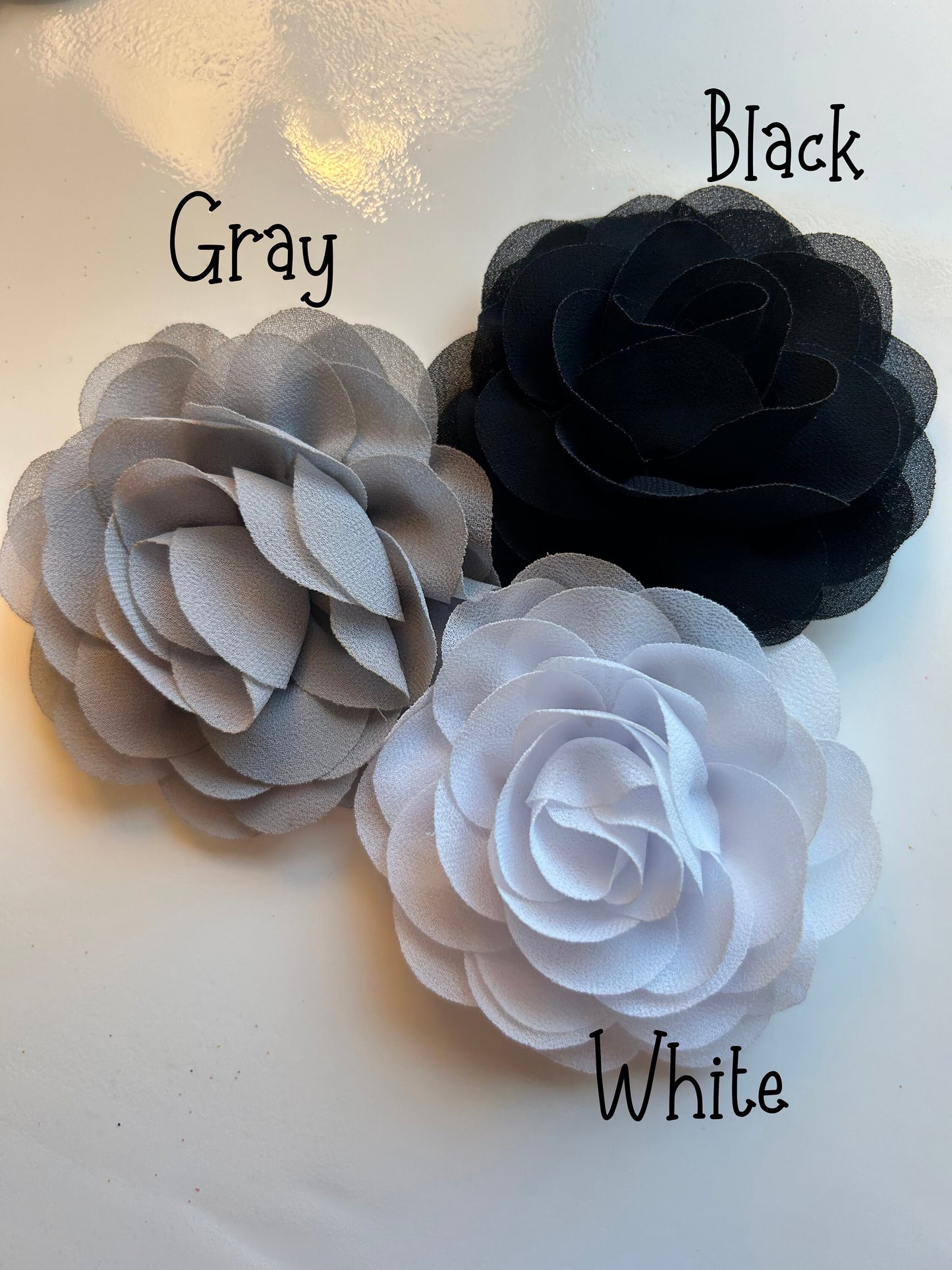 3.15" Chiffon Silk Rosettes