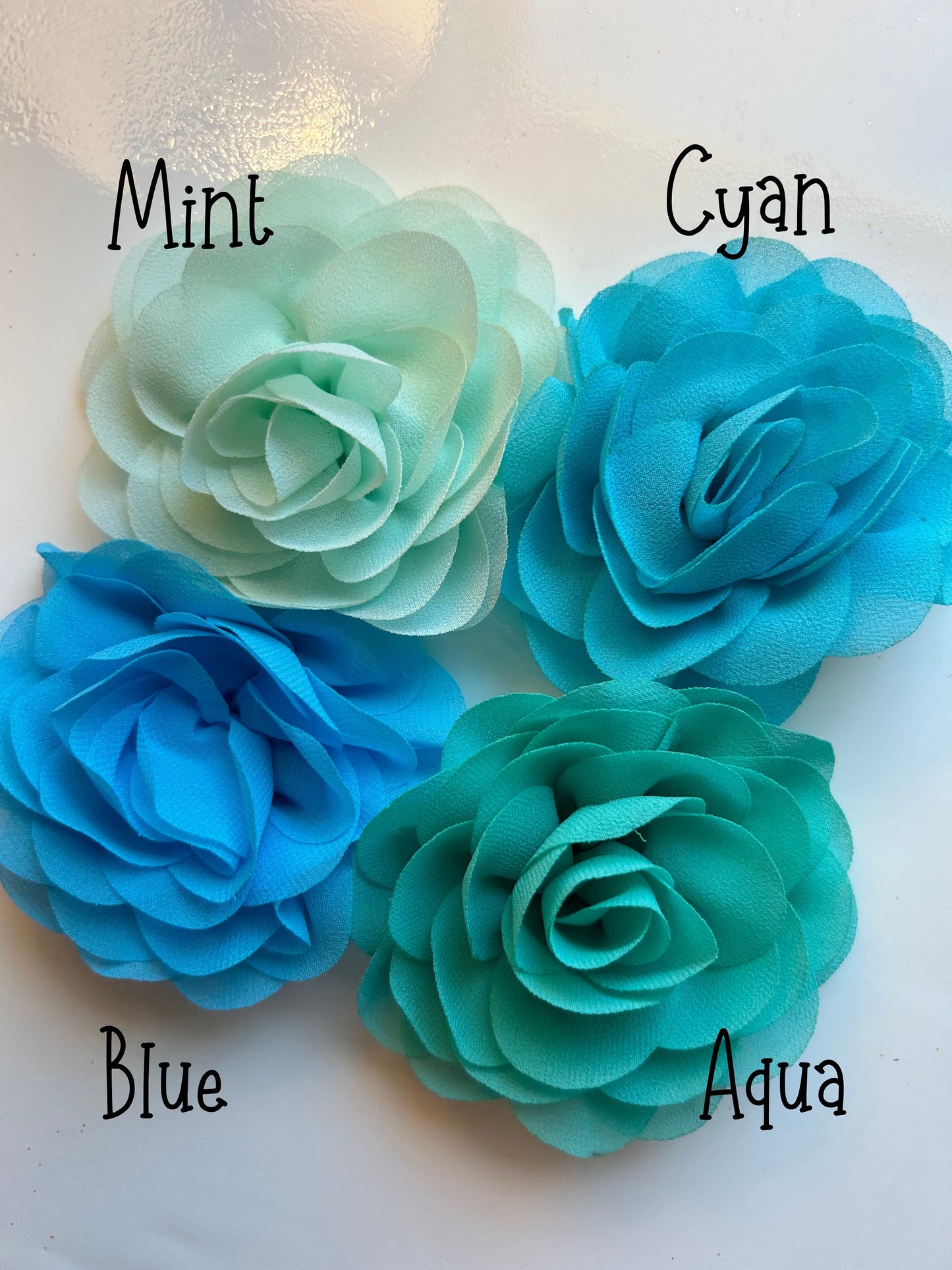 3.15" Chiffon Silk Rosettes